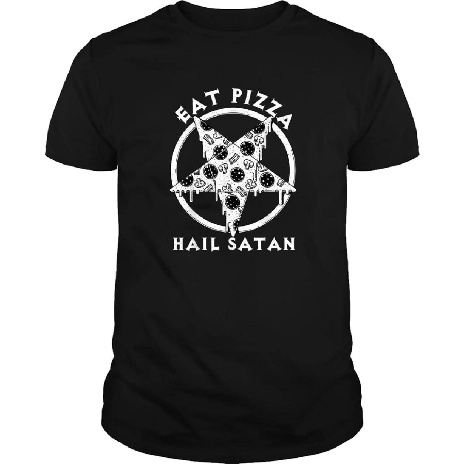 

RIATYAA Eat Pizza Hail Satan Shirt Occult Satanic Lucifer Men T-Shirt Ideas Funny-cat Clothes for Women-Men Workout Shirt XXXXXL різнокольоровий