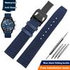 Nylon Canvas Watch Strap for IWC Pilots Portugal Portofino Fabric Cowhide Bottom Watch Chain Men Women Watchband 20mm 21mm 22mm