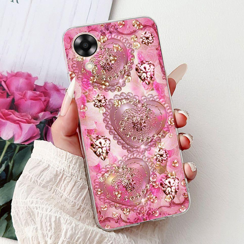Case For Oppo A17k A17 4G Back Cover Oppo CPH2471 CPH2477 Colorful Butterfly Flower Painting Phone Cases Transparent Soft TPU
