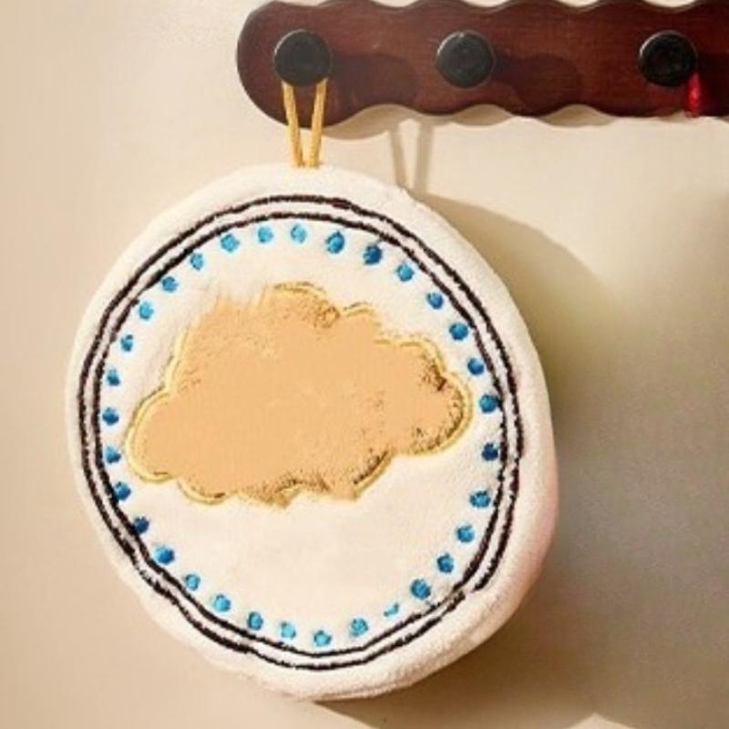 Hanging Hand Towels for Kitchen Bathroom,Highly Absorbent Coral Fleece Tea Towels Super Soft Hand Dry Towels with Hanging Loops