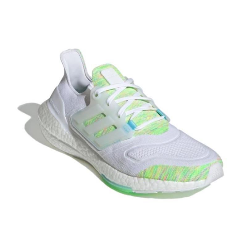 Adidas Ultra Boost 22 White Bliss Blue Solar Green Sneakers GX5913