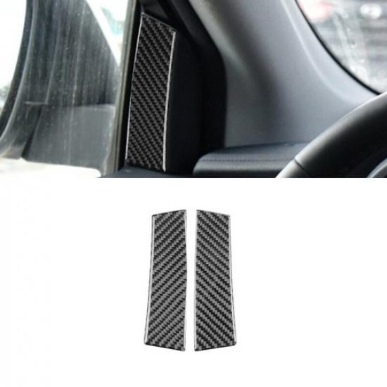 Carbon Fiber Interior A Pillar Cover Sticker For Toyota Highlander 2015 2016 17