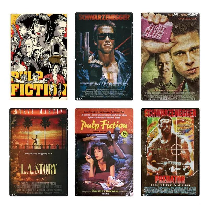 Metal Tin Poster Classic American Retro Films Metal Tin Sign Plaque Poster for Wall Plate Bar Club Wall Decor Retro Home Bedroom