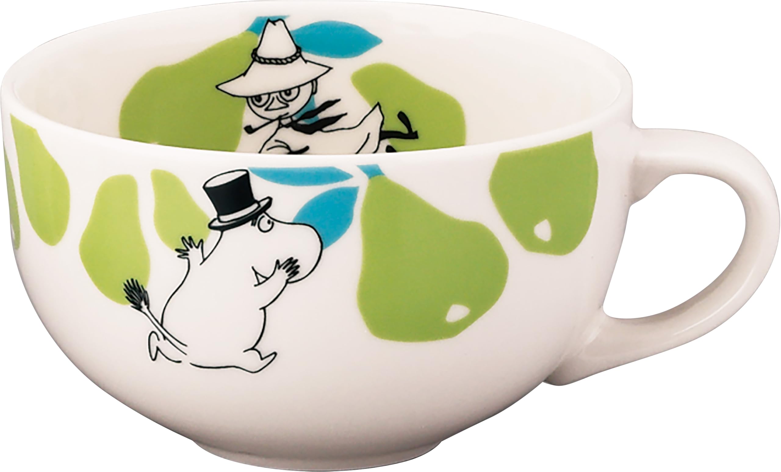 

Yamaka Shoten MOOMIN (Moomin) [Hederma] Soup CupMug, 400ml, Diameter Approx. 11 x 7cm, Snufkin Design, Microwave Safe, Made in Japan, MM8203-36