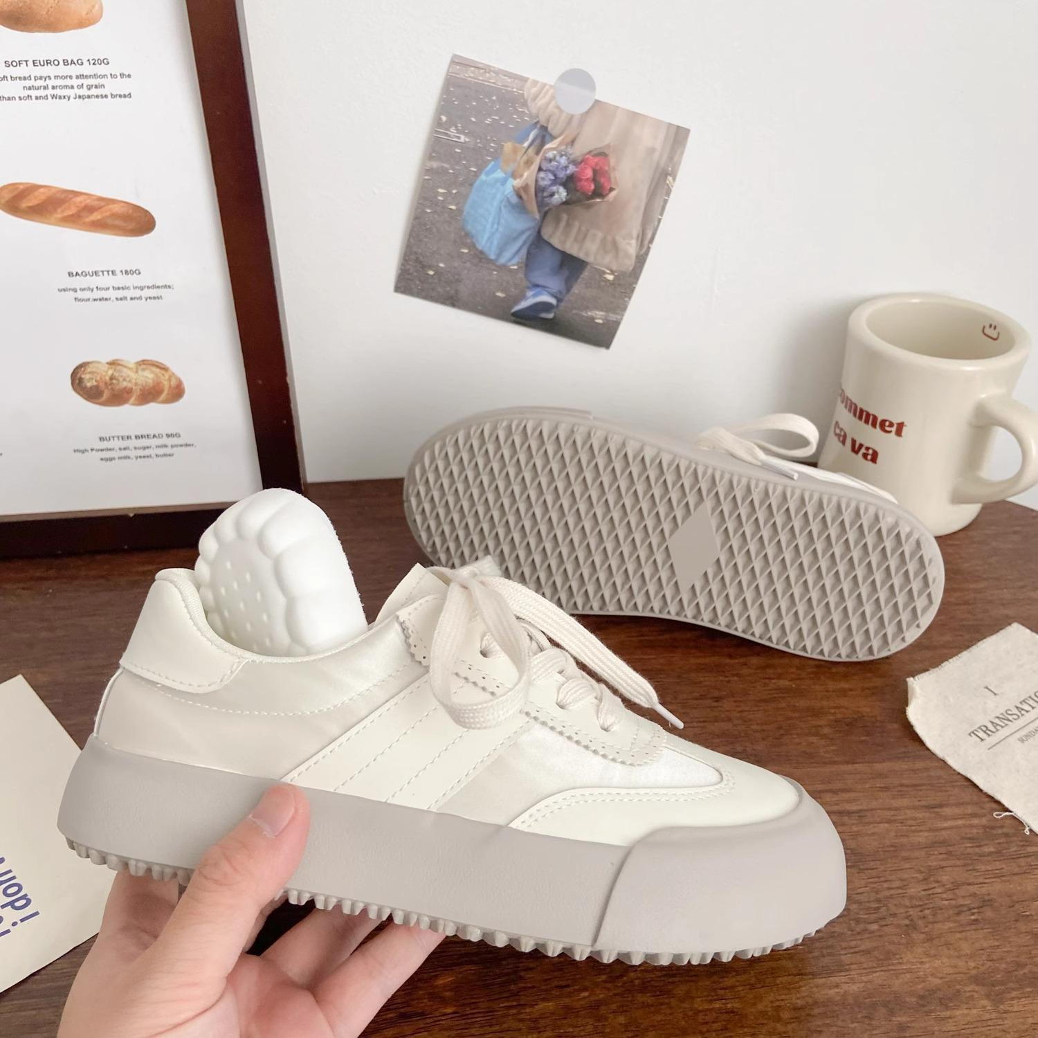 

Platform women s shoes little white shoes women s 2025 autumn new models with skirts versatile chic shoes student casual sports shoes 35 белый