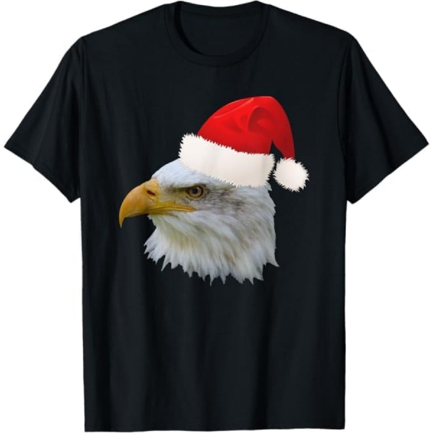 

Funny Christmas Santa Hat American Bald Eagle T-Shirt TRU Mens Womens Tank Top Sweatshirt Hoodie Longsleeve 997 Black XXXXXL різнокольоровий
