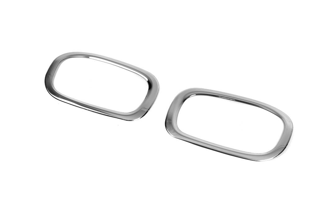 OmsaLine Rear Bumper Reflector Surround (2 Pcs, Stainless Steel) Chrome for Jeep Renegade