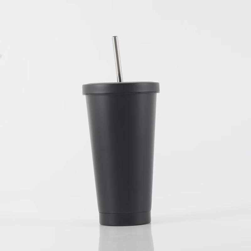 ZISIZ 304 Stainless Steel Straw Coffee Tumbler