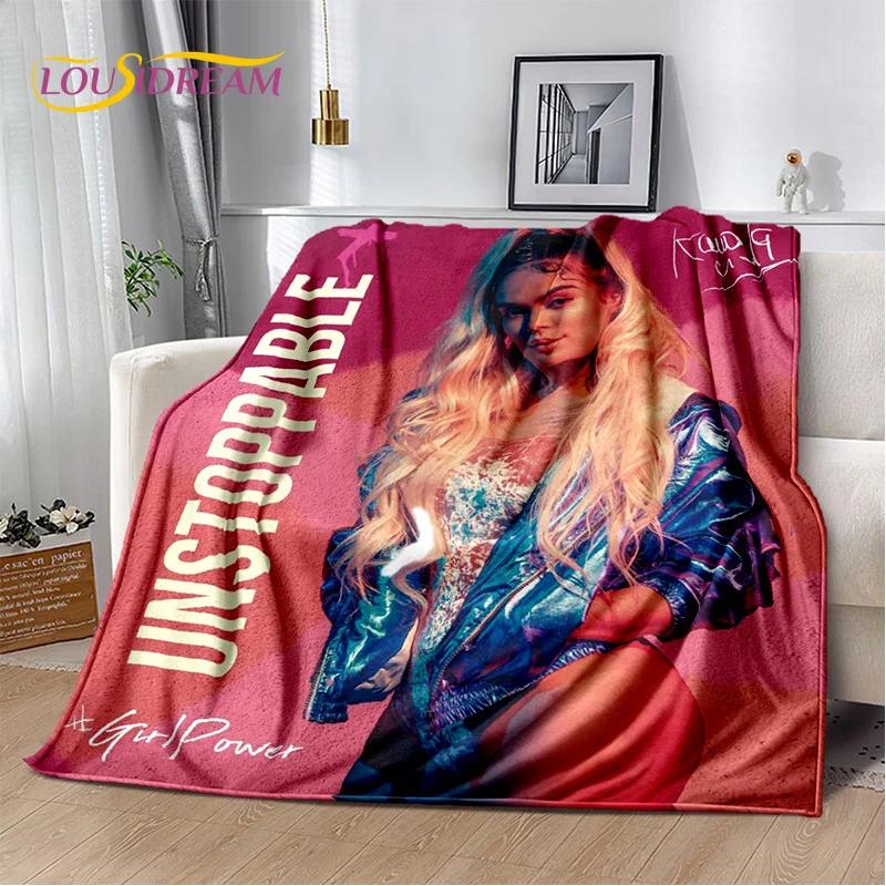 Karol G Singer Printing HD Blanket,Soft Throw Blanket for Home Bedroom Bed Sofa Picnic Travel Office Rest Cover Blanket Kids