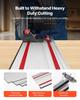 Track Saw Guide Rail, 1397 mm Cutting Range, Kit Includes 2 x 698.5 mm Aluminum Extruded Guide Rails and 1 Connector, Compatible with Makita, Festool