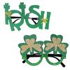 Plastic Stylish Green Glasses With Shamrock And Hat For St Patricks Festivities Day