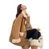Korean Style Double-Sided Suede Jacket - Women's Winter 2026 Thick Lambswool and Leather Top