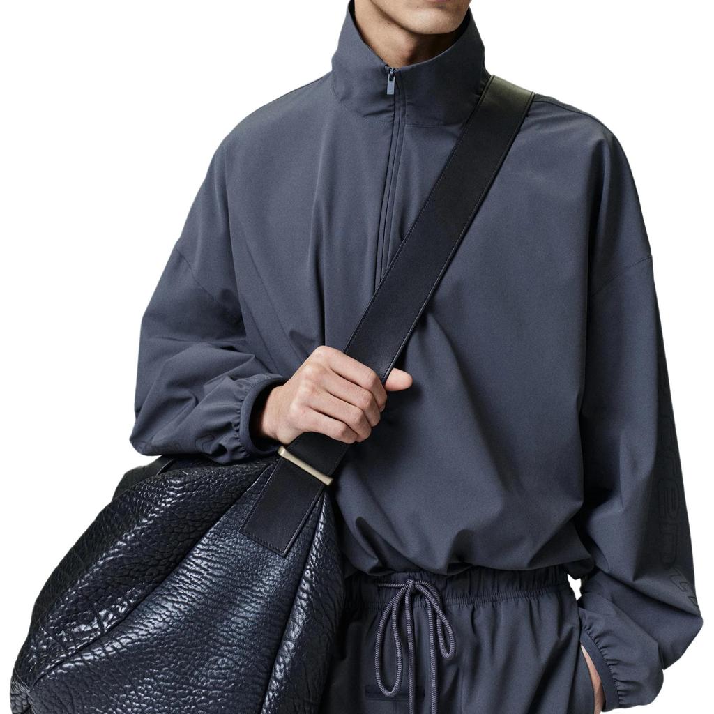 Fear of God Essentials Nylon Half Zip Track Jacket Iron Grey Men Outerwear 202HO258271F