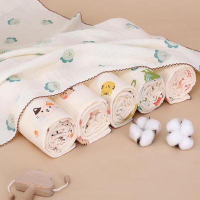 A-type Single Baby Cotton Crepe Swaddle Blanket for Newborns - Thin Wrap for Spring, Summer, Autumn