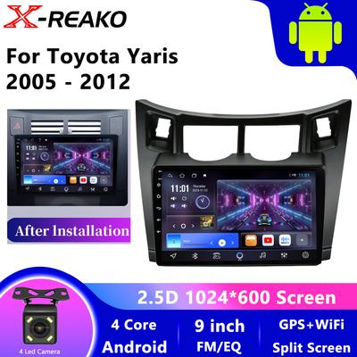 עבור טויוטה יאריס פאשיה 2005 - 2012 רדיו לרכב אנדרואיד נגן מולטימדיה ניווט GPS Carplay מסך מגע QLED סטריאו אוטומטי DSP
