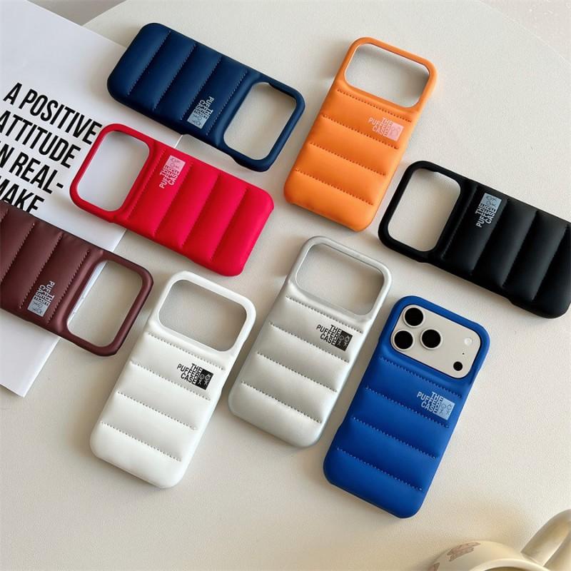 Custodia imbottita stile piumino per telefono IPhone 17 Air Pro Max Cover posteriore in PU antiurto in più colori