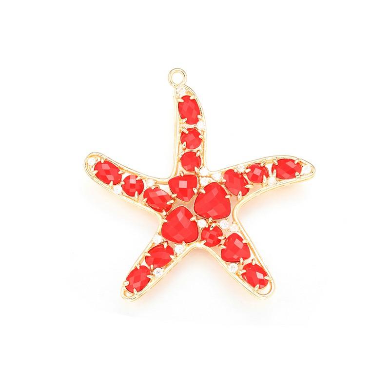 ZHUKOU 52x54mm pandantiv fashion Stea de mare din Cristal pentru femei Accesorii Handmade pentru Realizarea Colierelor Cercei model:VD417