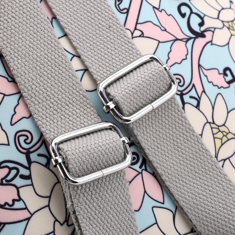 Printed Backpack Large Capacity Nylon Travel Bag Women's Backpack