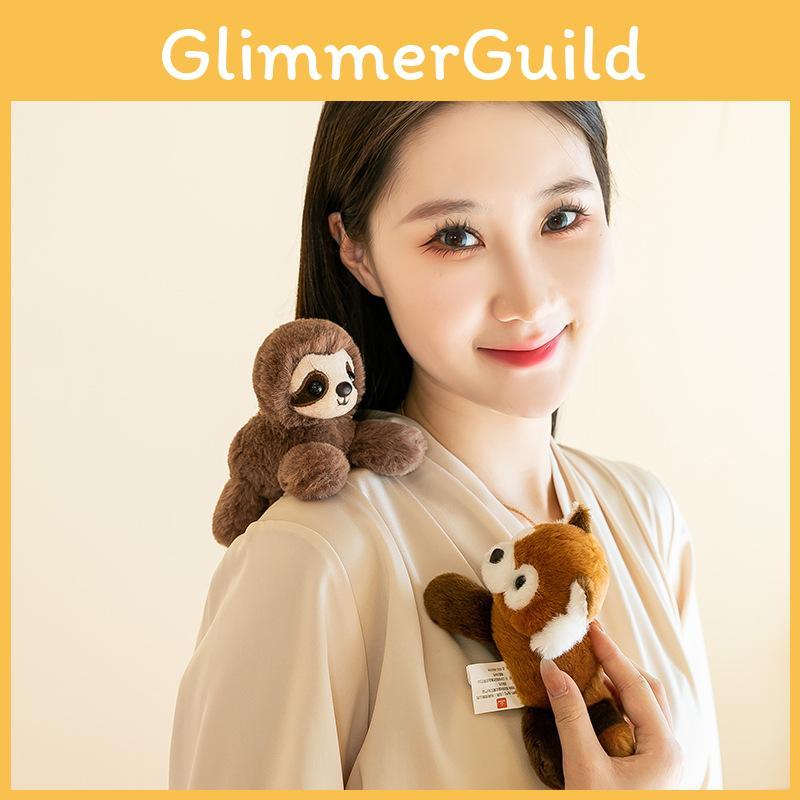 Penguin Series Animal Red Panda Standing Shoulder Decorative Pendant Toy Plush