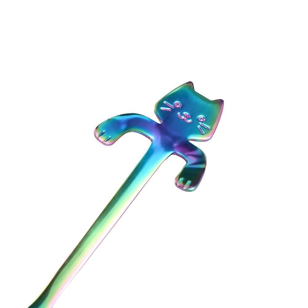 Kitchen Gadget Long Handle Stainless Steel Teaspoon Dessert Spoon Stirring Spoons Coffee Spoon