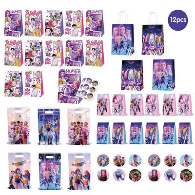 Kpop Demon Huntrie Card Book Anime Demon Hunting Group Lom Card Paper Bag Cartoon Kpop Souvenir Keychain Party Gift Banner Decor