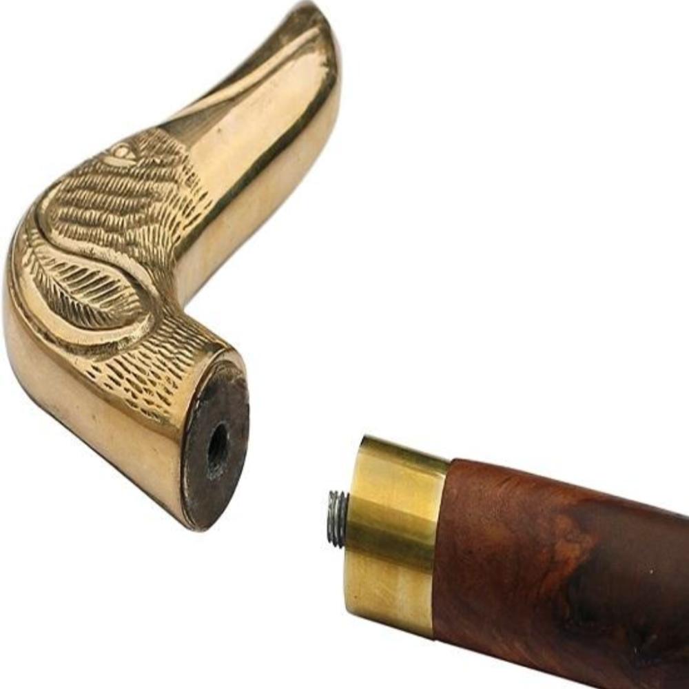 

Деревянная трость ручной работы с латунной ручкой в виде головы собаки – трость для пожилых людей длиной 85 см – отличный подарок для мужчин и женщин как