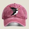 Puffin Bird Orange Beak Design Baseball Cap Unisex Women Distressed Washed Sun Cap Outdoor Workouts Hat