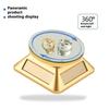 Solar Gem Display Turntable 360 Degrees Acrylic Tray Jewelry Display Stand