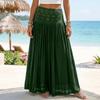 Gonna Lunga Donna Vita Alta Stile Boho Vita Elastica Gonna Lunga Pieghettata Tessuto Leggero e Fluido Abbigliamento Estivo