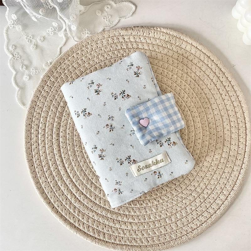 Korean version of girl's heart ins book clothes floral book clothes handbook diary book clothes portable pocket book storage