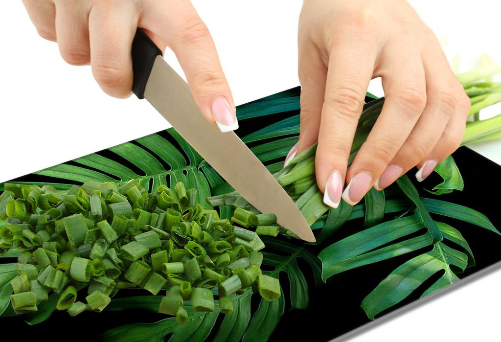 SZKLANA DESKA DO KROJENIA 30x52 Monstera