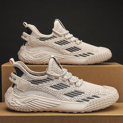 Neue Herrenschuhe Fliegendes Gewebe Mesh Sport Atmungsaktiv Leicht Lässig Sport Laufen Weiche Sohle Reiseschuhe Sneaker Off White Schuhe
