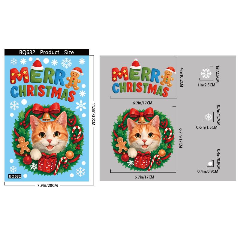 Vánoční Sněhová Vločka Los Sněhulák Skleněná Nálepka Vánoční Ozdoby Vánoční Nástěnné Samolepky Veselé Vánoce Dekorace Šťastný Nový Rok Samolepka