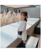 Spring 2026 Girls' White Long Sleeve Mori Style Princess Dress - Fresh & Elegant for Small and Medium Children