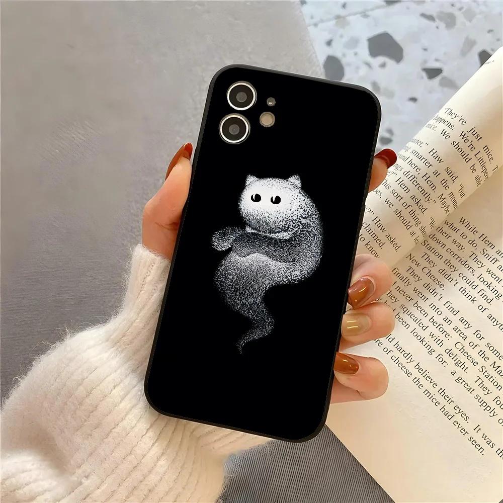 Puffer Cat, Coal Cat, Anorexia Cat 1 Phone Case Silicone Soft For IPhone 16 15 14 13 12 11 Plus Pro Max Plus