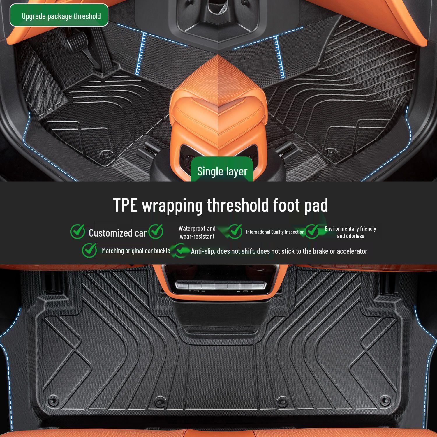 Mondeo Premium Surround Floor Mats Set with 25 Foot Pads & Door Sills Mondio 24-25