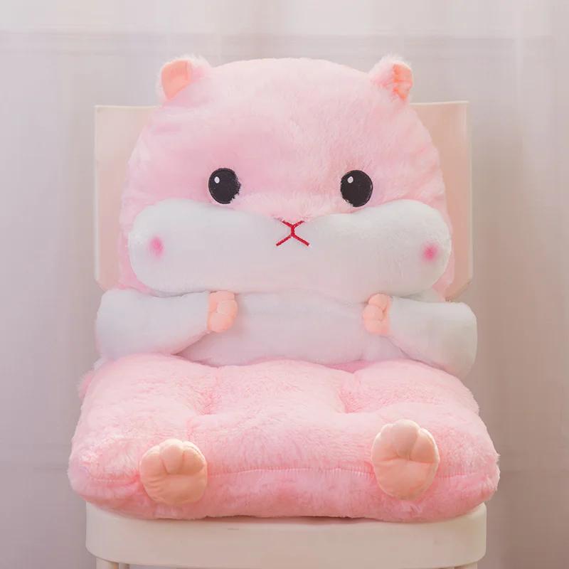 Hamster Cushion Back Office Chair Cushion Sofa Pillow Cushion Home Decoration Tatami Cute Lumbar Support Birthday Gift