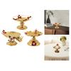 Pedestal Fruit Bowl Multiuse Retro Food Storage Dish Dessert Display Plate for Household Table Living Room Dinning Room Office