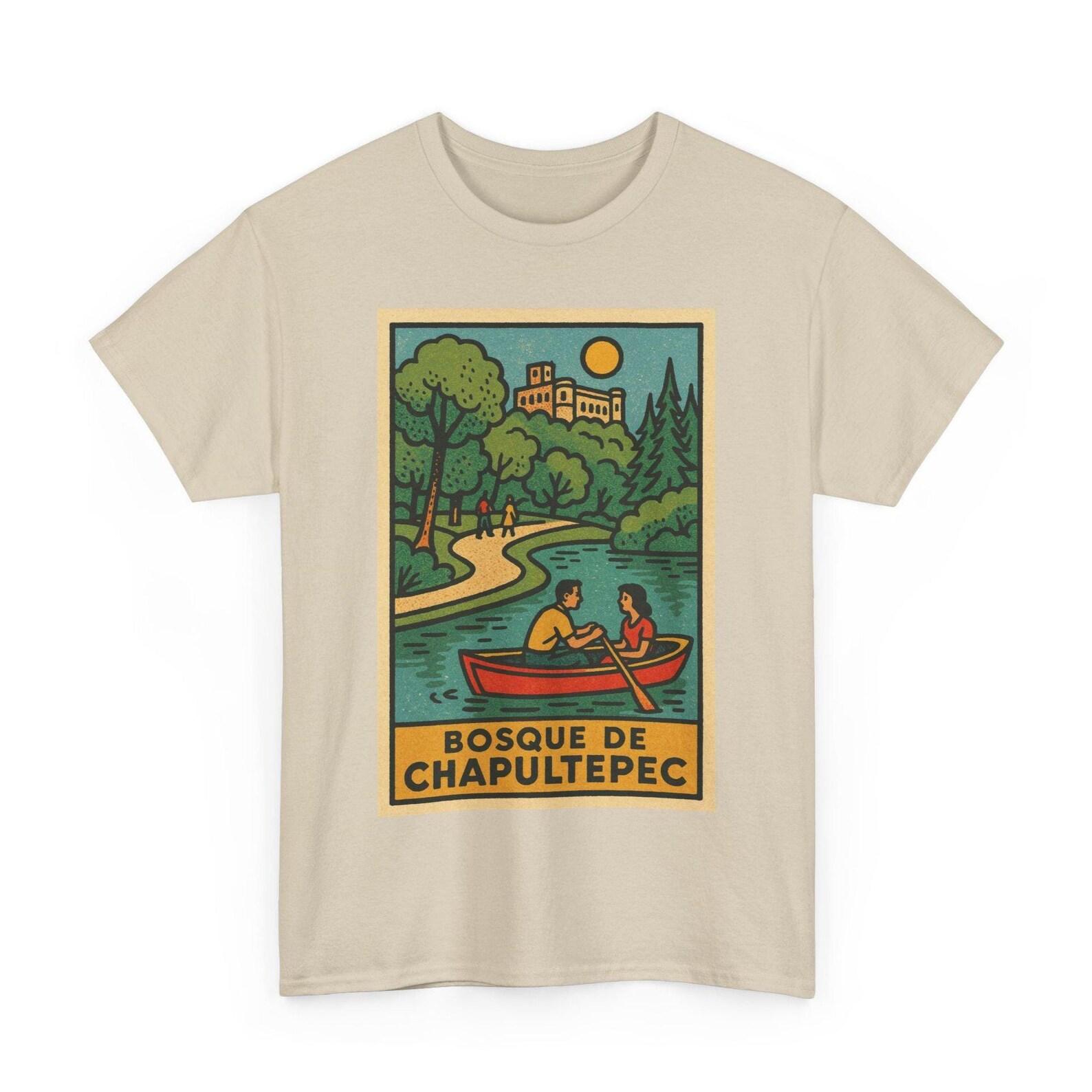 Bosque de Chapultepec T-Shirt: Retro Comic Style Mexico City Park Tee 4XL