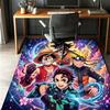 Demon Slayer Pattern Rug, Indoor/Outdoor Mat, for Picnic, Gameroom, Bedroom, Office, Living Room, Home Decor Carpet, Birthday Gift