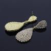 Women Creative Charm Water Drop Shaped Earrings Rhinestone Decoration Jewelry
