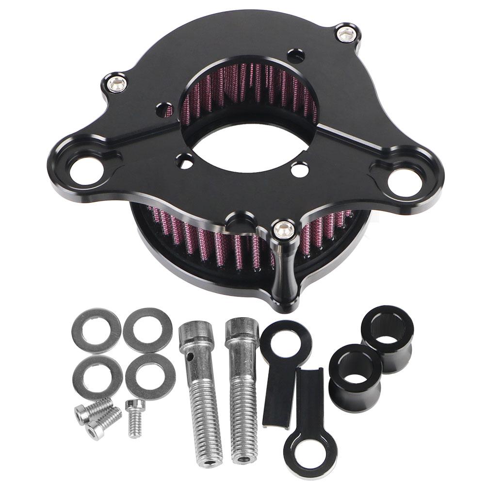 Pentru Harley XL883/1200 X48 Filtru de aer din aliaj de aluminiu Placa CNC Kit sistem de filtru de admisie a aerului cu debit mare Filtru de aer pentru motocicleta