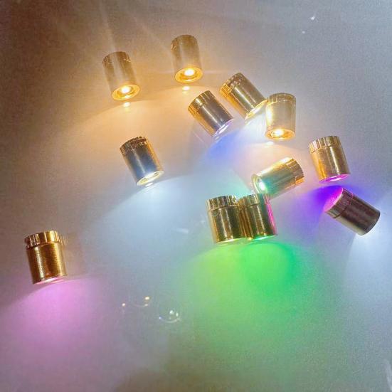 20Pcs Electronic Light Battery Powered Mini LED Lights with Golden Shell DIY Crafts Dollhouses Paper Lanterns Balloons Models Decoration