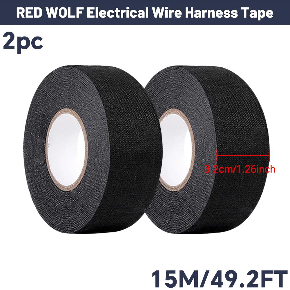 Elektrik Bandı Isıya Dayanıklı Kablo Demeti Yalıtımı Otomatik Kablolama Kumaş Bez Sarma Su Geçirmez Kablo Düzenleyici Yapışkan Bantlar