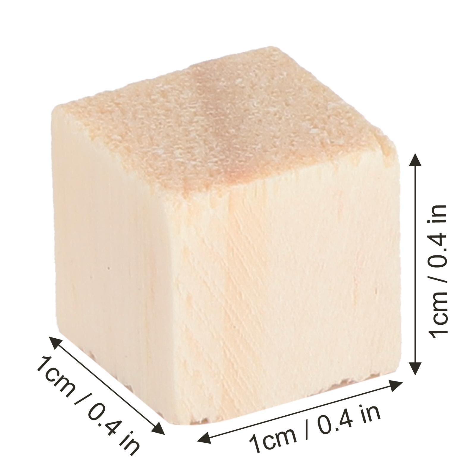 100 stuks Houten  , 10 mm Grenen   Carveerblokken, Onafgewerkte Houten Blanke Blokken voor   Hobby Vroege Kinderjaren Puzzelspeelgoed