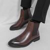 Men's Chelsea Boots Casual Ankle Boots Slip On Leather Walking Shoes for Men Winter Boots 2025 New Non-Slip Casual Shoes