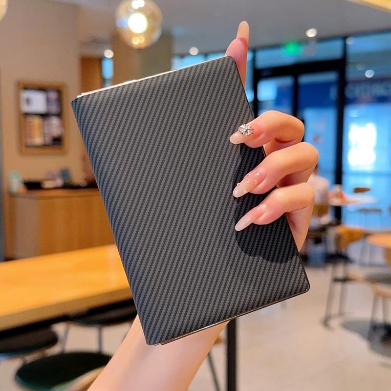 Luxury Carbon Fiber Texture Skin-Friendly Matte Leather Folding Phone Case for Samsung Galaxy Z Fold 8 Wide Shockproof Cover