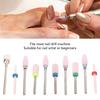 10pcs Nail Drill Bit Portable Ceramic Cuticle Remover Bits with 20 Hole Storage Box for Nail Artist Novice