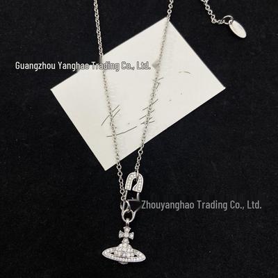 Collana con fermaglio Saturno Diamante Seiko Nishika per Donna