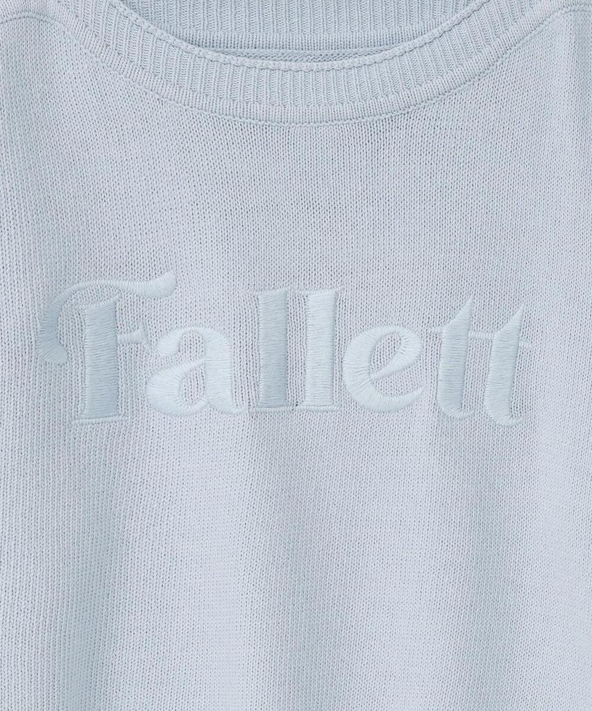FALLETT Story Logo Embroidered Knit Sky Blue